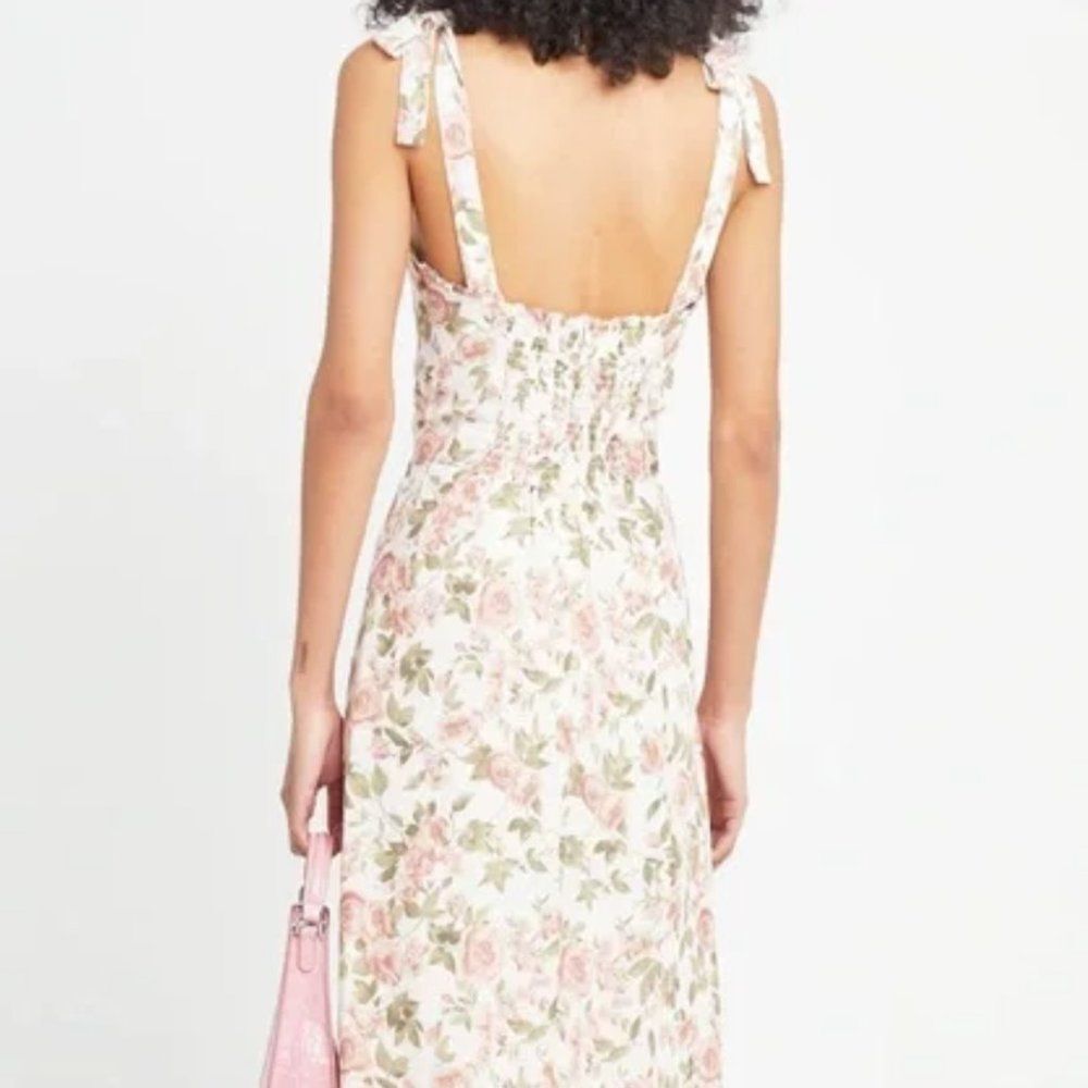 Brand New OPT Toile de Jouy Dress in Rose Floral Size Small - Picture 3 of 5